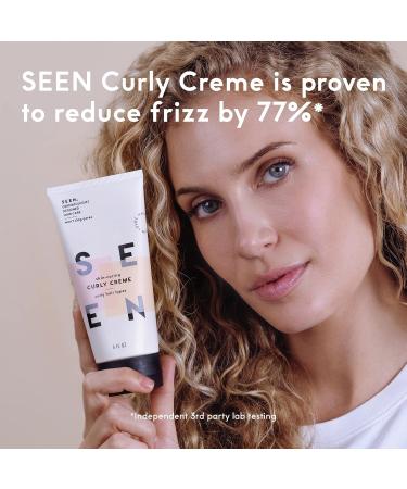 SEEN Curly Creme - Scented - Non-Comedogenic & Sulfate-Free Curl Defining Styling Hair Cream- Reduces Frizz- Heat Protectant- Safe for Sensitive Skin - Buy Online on SooperMarket.com