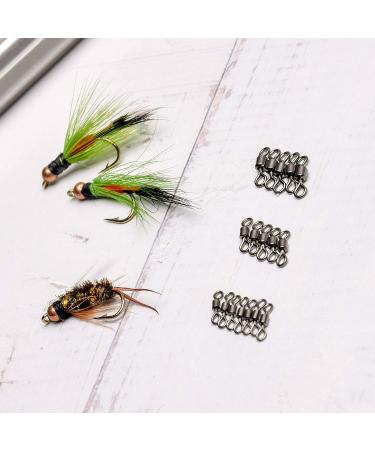 SF Fly Fishing Micro Swivels Stainless Steel 20lb 25 Pcs - Black Nickle Ball Bearing Swivels Hook line Connector - Buy Online on SooperMarket.com