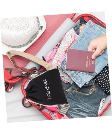 FOYTOKI 2pcs Hair Dryer Storage Bag Mini Hairdryer Bag Drawstring Shark Hair Dryer Toiletey Fabric Black - Buy Online on SooperMarket.com