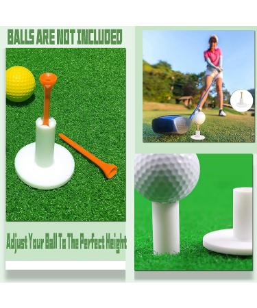 FINGER TEN Golf Rubber Tee Driving Range 5 Pack - Indoor/Outdoor Practice Mat Tee Adaptor Set - White/Black Tee Holder for Hitting Mats, 1.5 Size - Buy Online on SooperMarket.com