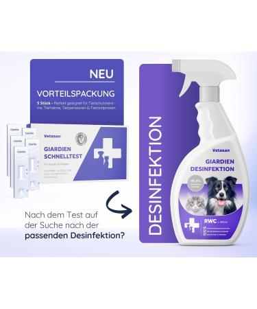 Vetasan 2x Giardia Quick Test for Dogs & Cats | Accurate & Fast Giardia Testing | 98.3% Accuracy - Buy Online on SooperMarket.com