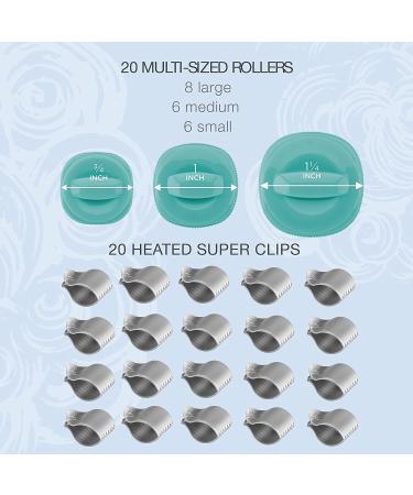 Conair Xtreme Instant Heat Ceramic Hot Rollers with 20 Heated Clips - Multi-Size Set - Buy Online on SooperMarket.com