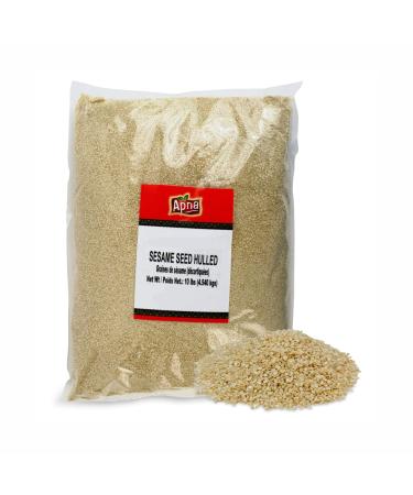 Apna Sesame Seeds 4.5 kg (10 lb) Hulled All Natural Organic Raw Sesame Seeds No Shell