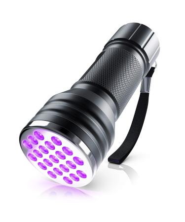 Brandson - pet creeping tector - LED UV black light flashlight - UV black light flashlight - Ultraviolet lamp with 21x LEDs - Energy efficiency class A - High lighting surface light intensity