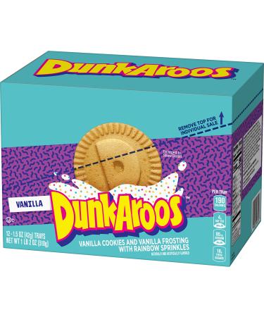 Betty Crocker Dunkaroos Vanilla Cookies & Vanilla Frosting 12 Count (Pack of 3)