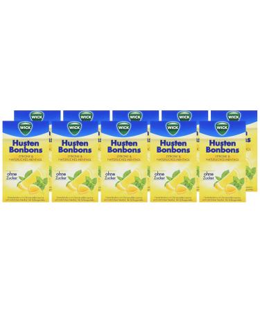Wick Lemon & Natural Menthol Sugar-Free Click Box - Pack of 10 (10 x 46g) | International Shipping Available - Buy Online on SooperMarket.com
