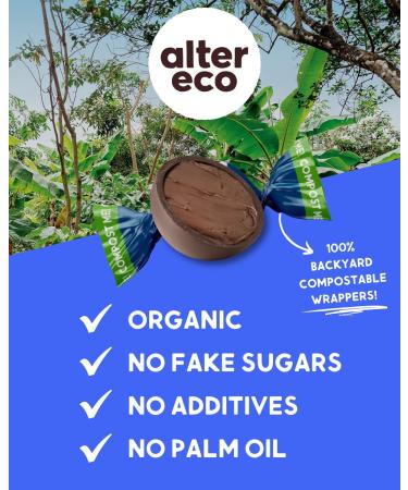 Alter Eco SuperDark Chocolate Truffles | Pure Dark Cocoa | Fair Trade, Organic, Non-GMO, Gluten Free | 40 Count - Buy Online on SooperMarket.com