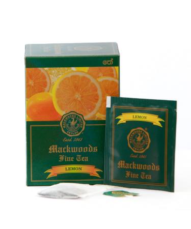 MACKWOODS LEMON FLAVOURED SINGLE ESTATE BLACK TEA IN 25 ENVELOPED TEA BAGS