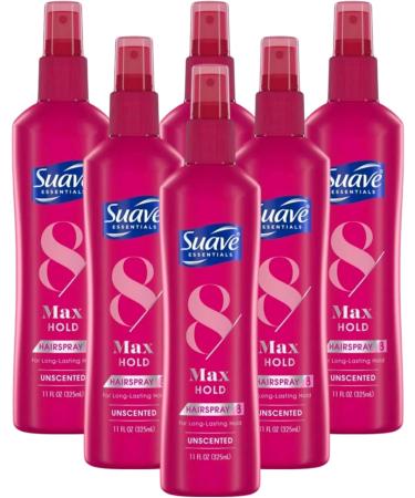 Suave Hairspray Max Hold 11 Ounce Pump Unscented (Pack of 6) - Buy Online on SooperMarket.com