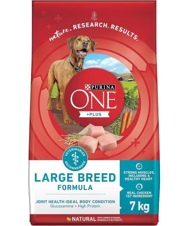 Purina ONE +Plus Large Breed Dry Dog Food with Chicken - 7 kg Bag & Tender Cuts True Instinct Wet Dog Food in Gravy Variety Pack 2 Flavours - 368 g Can (6 Pack) 7 kg (Pack of 1) Dry Dog Food+Wet Dog Food - Buy Online on SooperMarket.com