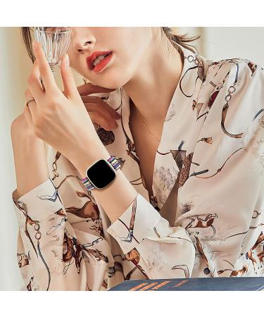 Witzon Adjustable Fabric Nylon Bands for Fitbit Sense/Versa 3 - Colorful Elastic Replacement Wristband for Men and Women - Buy Online on SooperMarket.com