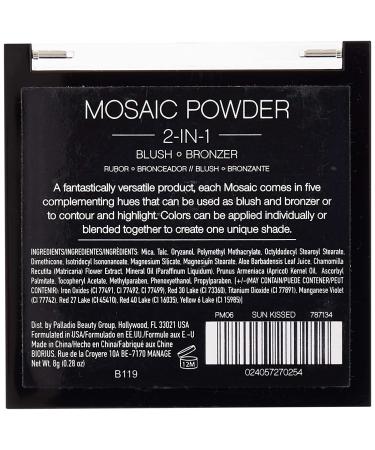 Palladio 2-In-1 Mosaic Powder Blush & Bronzer Sun Kissed - Enhance Your Glow with Natural Radiance - Buy Online on SooperMarket.com