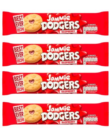 4 x 140g Raspberry Fruit Jelly Biscuits Cookies Sweets Snacks