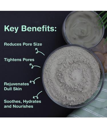 French Green Clay 16 oz | 100% Natural Montmorillonite Powder | Detoxifies Skin | Ideal for Masks & Soap Making - Buy Online on SooperMarket.com