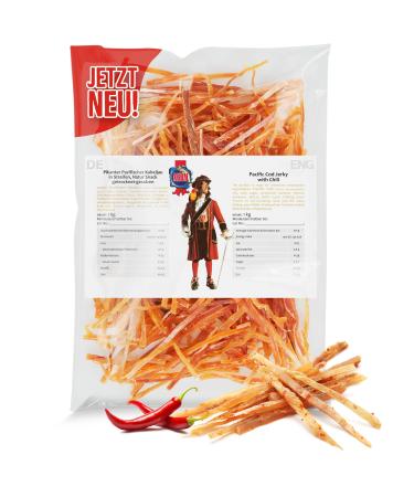 Pacific cod spikant 1kg - fish jerky i high protein i snacks i dryfish omega 3 i beef jury dry meat & chips alternative keto