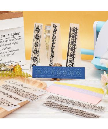 Globleland 12Pcs Flower Lace Leaf Edge Border Plastic Embossing Folders - DIY Template for Card Making & Scrapbooking - Buy Online on SooperMarket.com