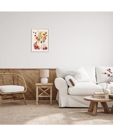 Stupell Industries Autumn Harvest Arrangement Pumpkin Pomegranate Fig Fruits White Framed Wall Art 16 x 20 Beige 16x20 Beige - Buy Online on SooperMarket.com