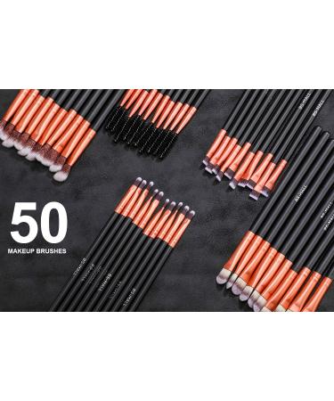 BS-MALL 50 pcs Eyeshadow Makeup Brushes Set - Soft Synthetic Hairs, Wood Handle - for Eyeshadow, Eyebrow, Eyeliner, Blending & Concealer - Buy Online on SooperMarket.com