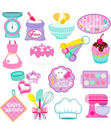 Baking Theme Party Cupcake Toppers