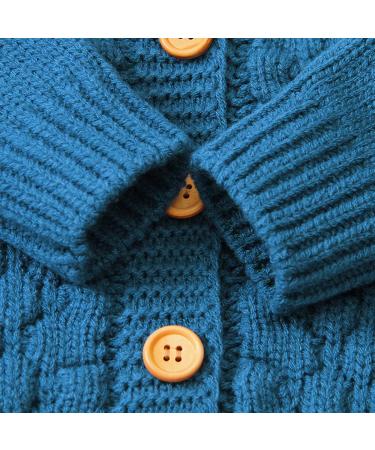 Puseky Baby Knit Sweater with Hooded Ears - 6-12 Months, Denim Blue - Buy Online on SooperMarket.com