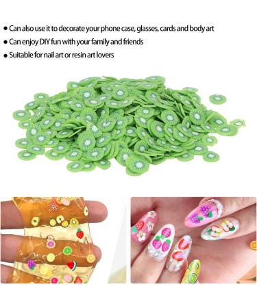 Fruit Nail Art Slices Fruit Slices for Nail Art 10g/pack Fruit Shaped Nail Art Slices Polymer Clay Nail Art Glasses Decoration Accessories for DIY Crafts Nail Art and Cellphone Decoration(Kiwi) - Buy Online on SooperMarket.com