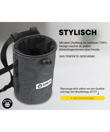 APE13 Chalk Bag for Climbing & Bouldering | Premium Set with Belt Brush Bracket & Large Magnesium Bag - Ideal for All Climbers - Buy Online on SooperMarket.com