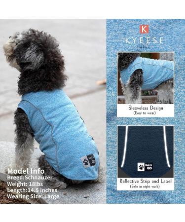 KYEESE Reflective Quick Dry Dog Shirt | Lightweight Soft Breathable Vest for Small Medium Dogs | Blue | 14 Chest - Buy Online on SooperMarket.com