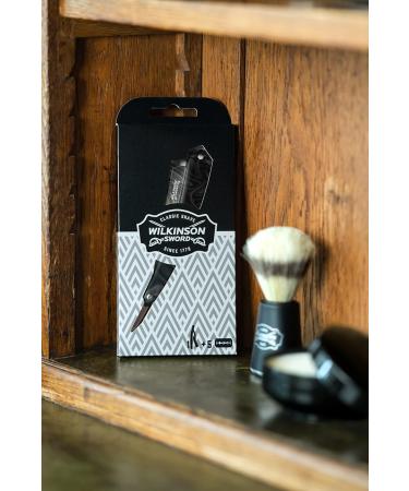 Wilkinson Sword Vintage Razor with 5 Double Blades - Classic Precision Shaving Set | Interchangeable Sounds (6 Pieces) - Buy Online on SooperMarket.com