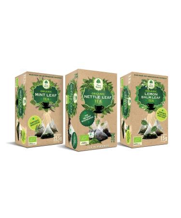Lemon Balm Peppermint Nettle Herbal Tea Set - Natural herbal infusions for relaxation and health. Purifying organic teas to support the nervous and digestive systems/Dary Natury