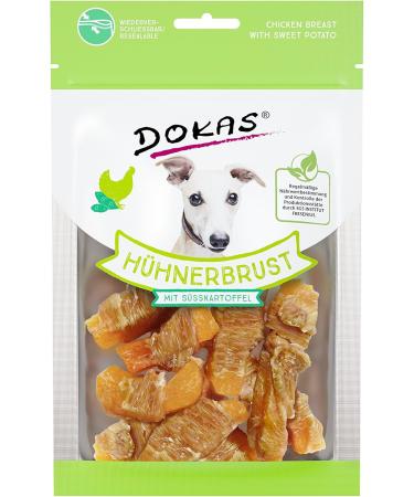DOKAS Grain-Free Chicken Breast Dog Snacks - Premium On-the-Go Treats - 70g (Pack of 10) - International Shipping Available - Buy Online on SooperMarket.com