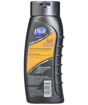 Dial Men's Odor Armor Body Wash 16 fl oz - Pack of 2 | Long-lasting Freshness | Hydrating Formula - Buy Online on SooperMarket.com