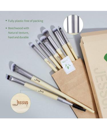 Jessup 8pcs Eyeshadow Brush Set | Premium Crujson-Free Eye Makeup Brushes | Blending, Concealer, Eyebrow, Eyeliner & Spoolie Kit T328 - Buy Online on SooperMarket.com