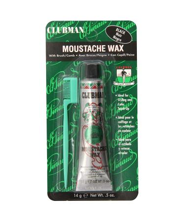 Clubman Moustache Wax Black 0.50 oz (Pack of 8)
