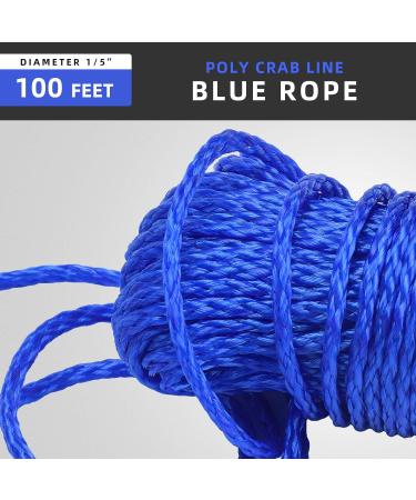 SF Poly Crab Line Floating Blue/Yellow 1/4 Dia 100FT - Saltwater Crab Trap Line - Blue (1 Pack) - Buy Online on SooperMarket.com