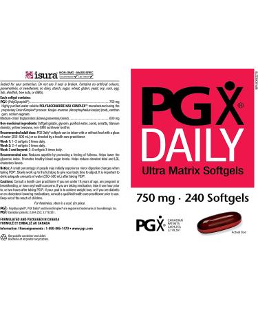 Buy PGX Daily Ultra Matrix Softgels 750 mg - 240 Count | Natural Factors for Weight Management - Buy Online on SooperMarket.com
