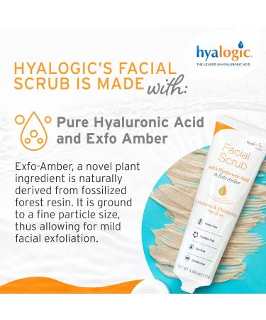 Hyalogic Episilk Facial Scrub - Gentle Exfoliating Face Wash with Hydrating Hyaluronic Acid | Daily Deep Cleanser & Makeup Remover - 130g - Buy Online on SooperMarket.com