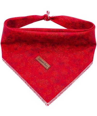 Lionheart Glory Dog Haller 1 Packer Washable Soft Cotton Christmas Libbar Schal adjustable Kerchief square dog Neck towel for small dogs red neckerchiefs (1 Pack) B: Christmas red