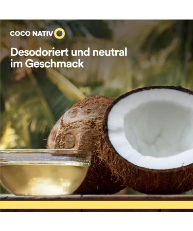 Organic Coconativo Tasteless Coconut Oil 3x1000ml - Cold-Pressed Raw Food Quality for Cooking Baking & Skincare - Buy Online on SooperMarket.com