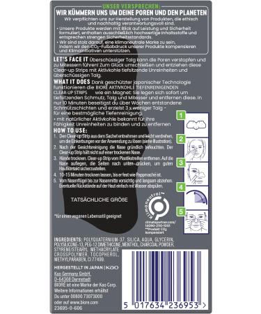 Bior 6 Deep-Cleaning Activated Charcoal Nose Strips - Remove Blackheads & Impurities for Normal to Oily Skin - 1 Pack of 6 Strips - Buy Online on SooperMarket.com