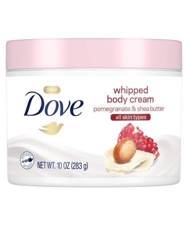 Dove Whipped Body Cream Dry Skin Moisturizer Pomegranate and Shea Butter Nourishes Deeply, 10 Oz