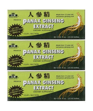 Royal King Panax Ginseng Extract with Alcohol 8000 mg 30 Vial (3 Boxes)
