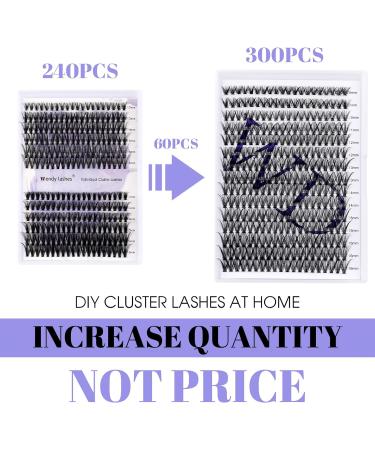 300PCS CC Curl 40D 0.07mm 8-16mm Cluster Lashes Extension - DIY Eyelashes at Home - Buy Online on SooperMarket.com