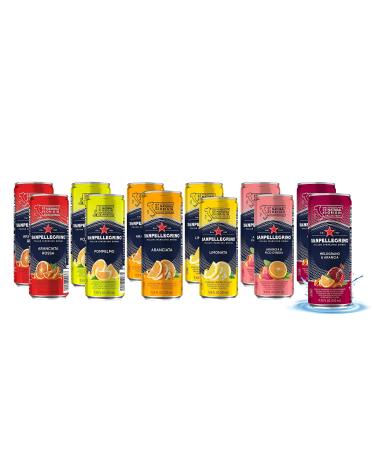 San Pellegrino Sparkling Fruit Beverages Variety Pack - 11.15 Fl Oz Cans - In Sanisco Box (12 Pack) Grapefruit