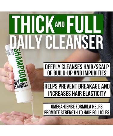 Mens Shampoo for Thicker Hair - Paraben & Sulfate Free Deep Cleansing Strengthening Shampoo | Scalp Care & Daily Hair Cleanser - Buy Online on SooperMarket.com