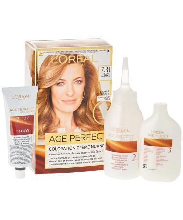 L'Or al Paris - Excellence Age Perfect permanent hair color band & very white color 7 31 caramel blond