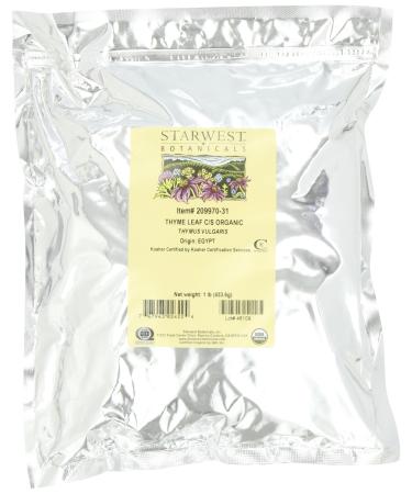 Starwest Botanicals Organic Thyme Leaf C/S 1 lb (453.6 g)