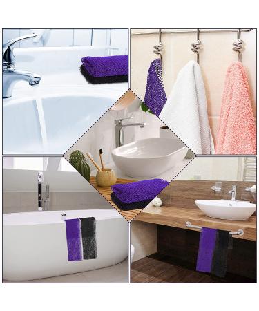 African Exfoliating Bath Sponge Set - Long Net Scrubber for Shower & Body - Black Purple - Daily Use or Stocking Stuffer - Buy Online on SooperMarket.com
