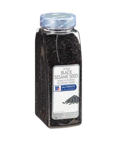 McCormick Culinary Whole Black Sesame Seeds, 18 oz - One 18 Ounce Container of Black Sesame Seeds, Perfect for Stir-Fries, Sushi, Chow Mein and More 1.18 Pound (Pack of 1)