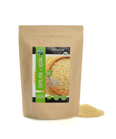 Organic quinoa white (1kg) white quinoa organic from controlled organic cultivation gluten -free lactose -free laboratory testing vegan 100% natural without additives 1 kg