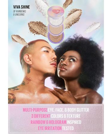 KAJA Viva Shine BENTO | Multi-Highlighter Trio | Glitter for Face & Body | Vegan & Cruelty-Free - 18 Viva Shine - Buy Online on SooperMarket.com